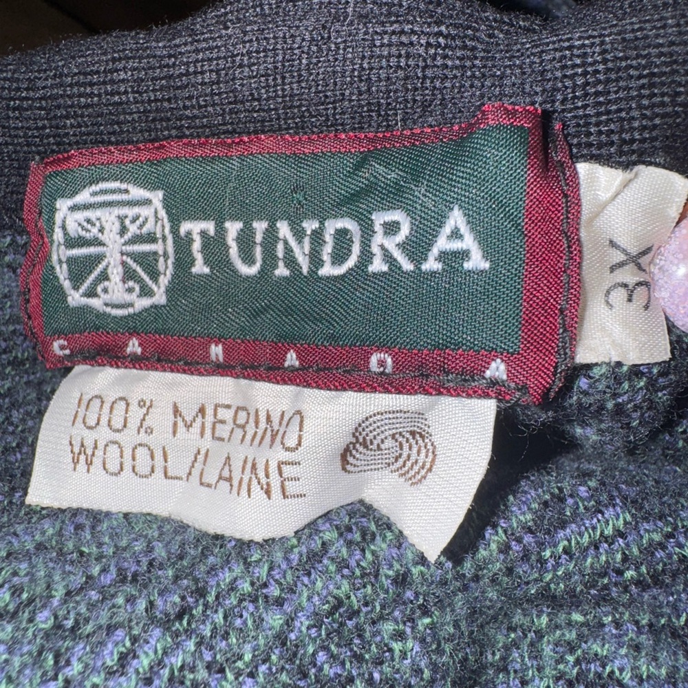 Tundra Canada Vintage Sweater Cardigan V-Neck Button Up 100% Wool 3XL 2XL XL - Picture 5 of 13